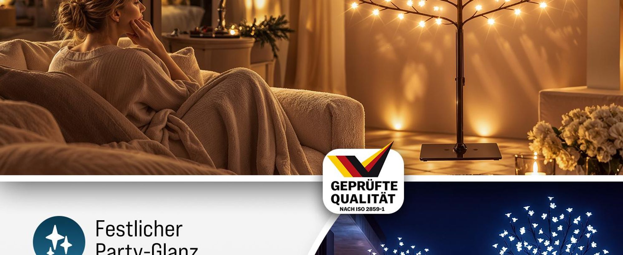 MONZANA Kirschblütenbaum 180 cm 200 LED Warmweiß Außen Innen Lichterbaum
