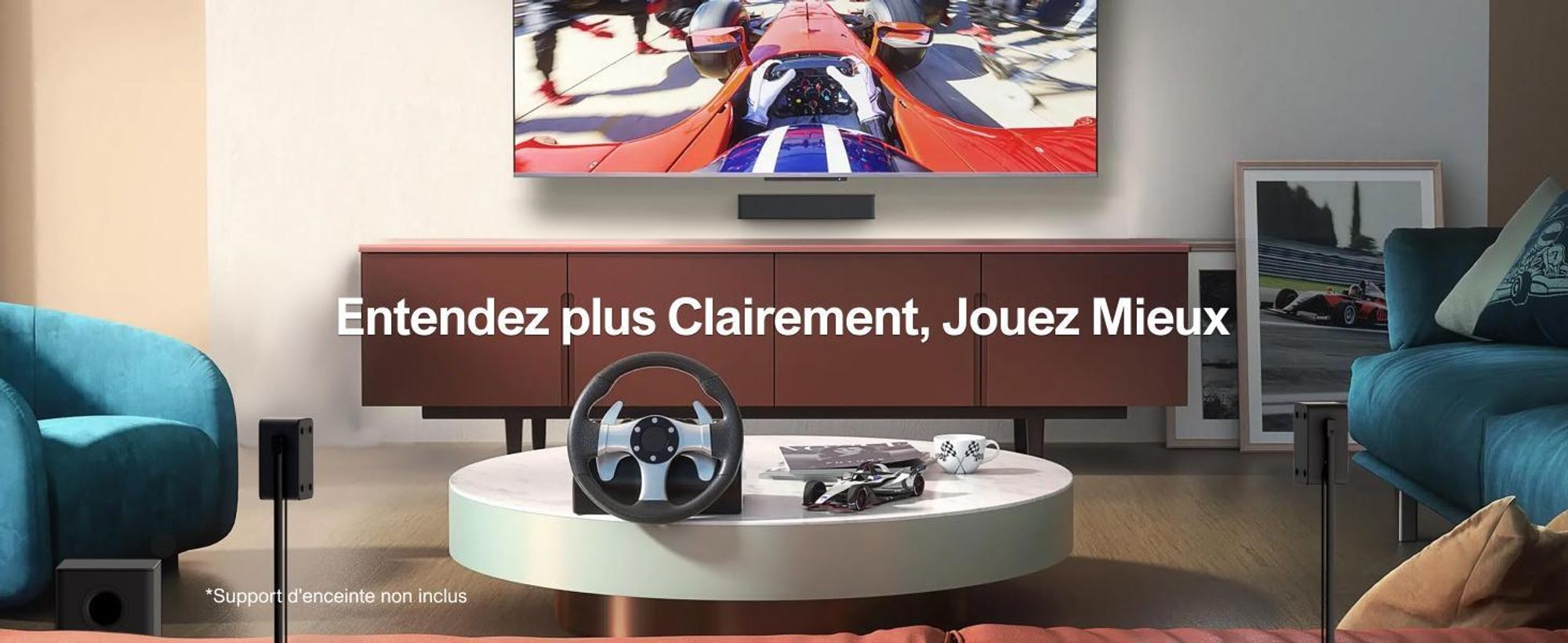 Barre de son ULTIMEA 5.1 avec Dolby Atmos, 3D Surround Sound System avec subwoofer, 2 haut-parleurs arrière, barre de son Bluetooth 5.3 avec basses réglables