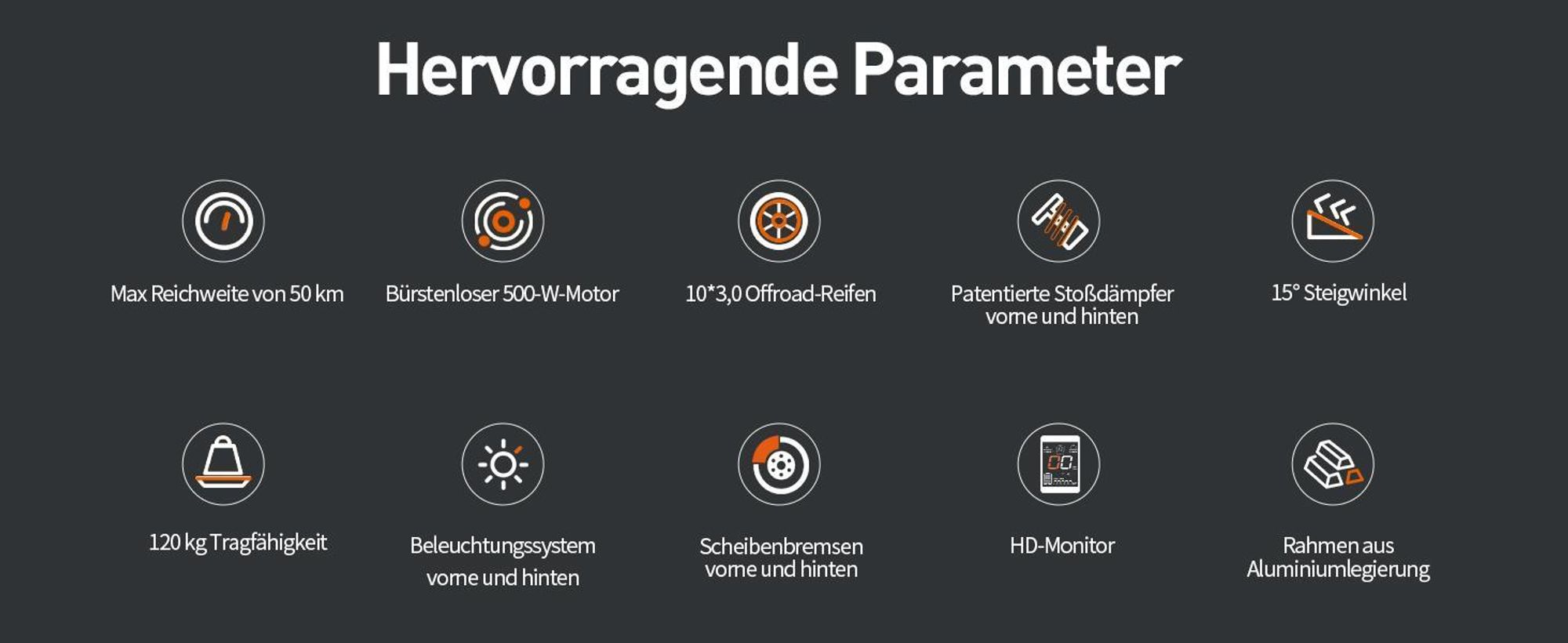 JOYOR S5-ABE E-Scooter 500W, 20 km/h, ABE, 10", 50 km Reichweite