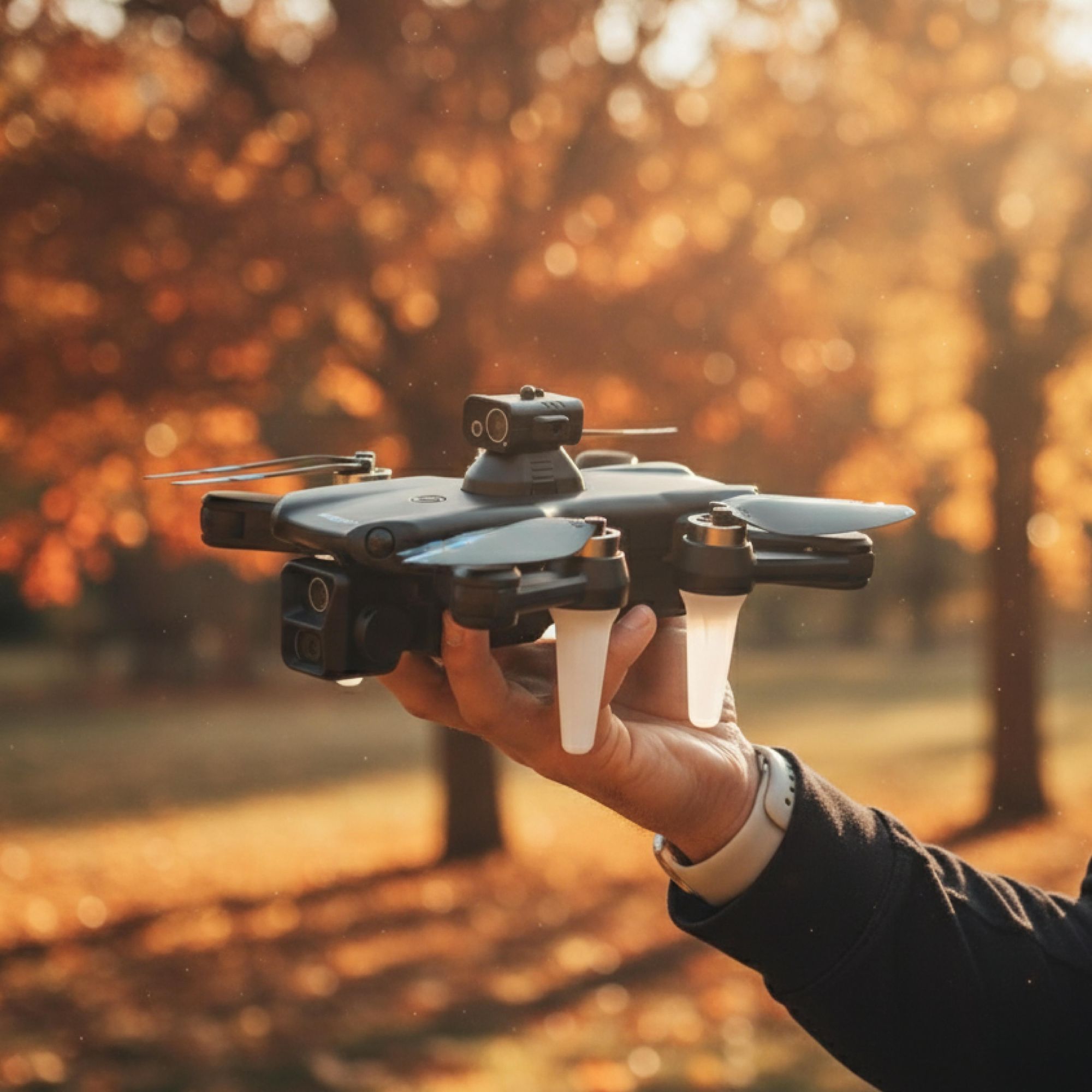 Drohne mit 4K Kamera & Hindernisradar, Bürstenlose Motoren, 75 Min. Flugzeit (3 Akkus), 2km Reichweite, Faltbarer Quadcopter für Anfänger, EVI TECH