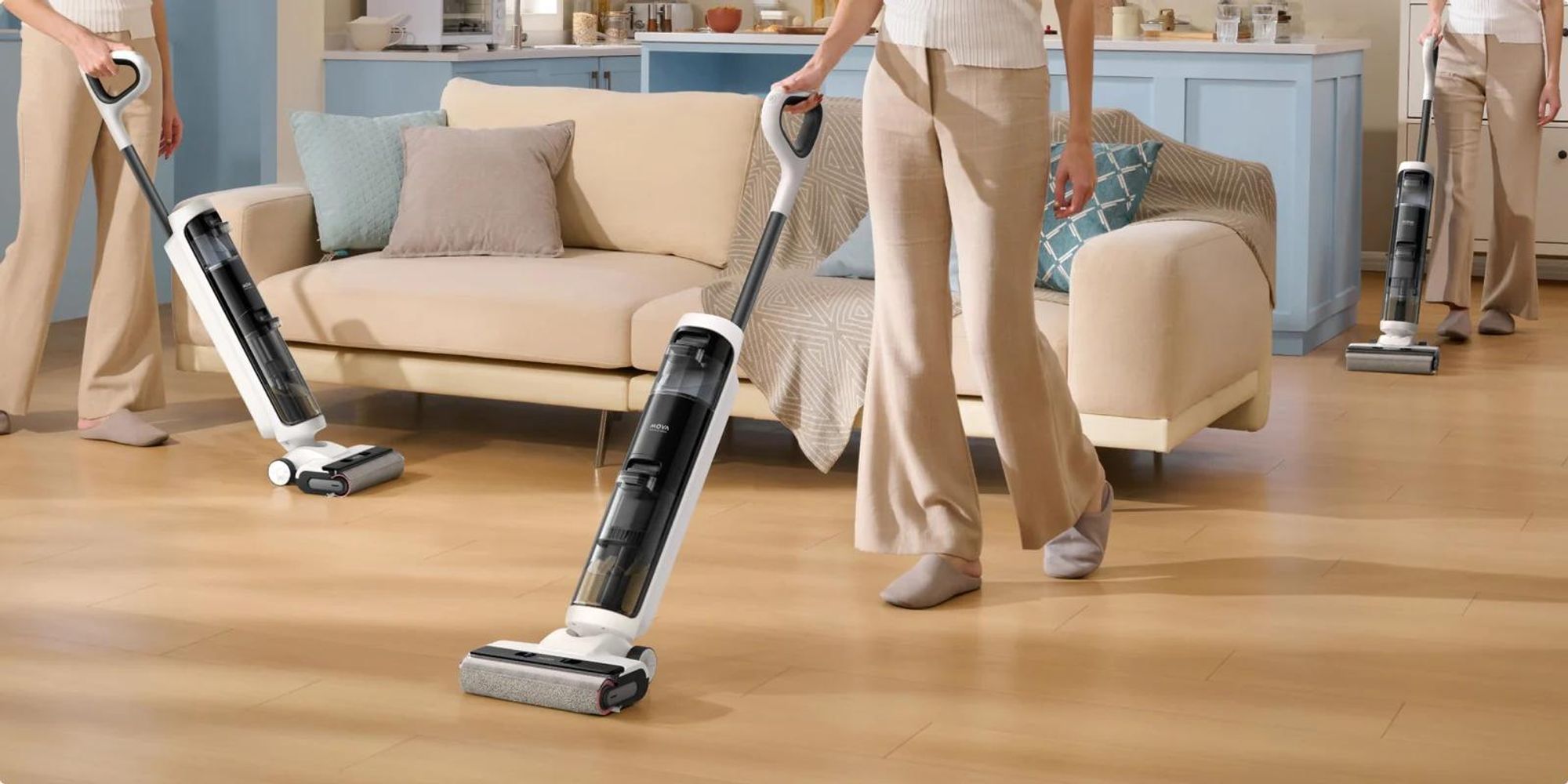 MOVA K20 Nass- und Trockensauger, selbstreinigende automatische Bürsten, 30 min Laufzeit, Doppel-Kantenreinigung