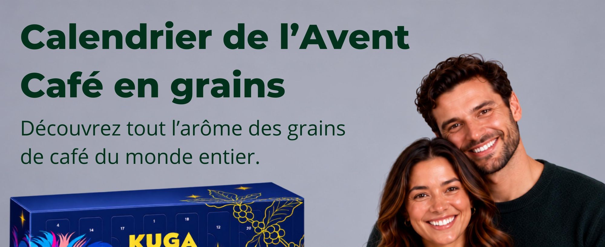 BOXILAND® café en grains calendrier avent 2026, 24 variétés, Fairtrade