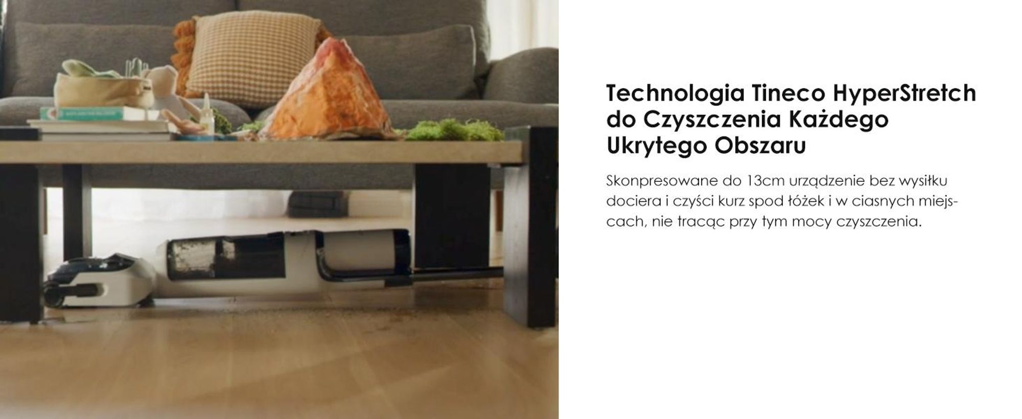 Tineco Floor ONE Stretch S6 odkurzacz myjący 2w1 na mokro i sucho, samoczyszczenie 85°C, rozkładany 180°, 85°C 5 minut Flashdry, czyszczenie krawędzi