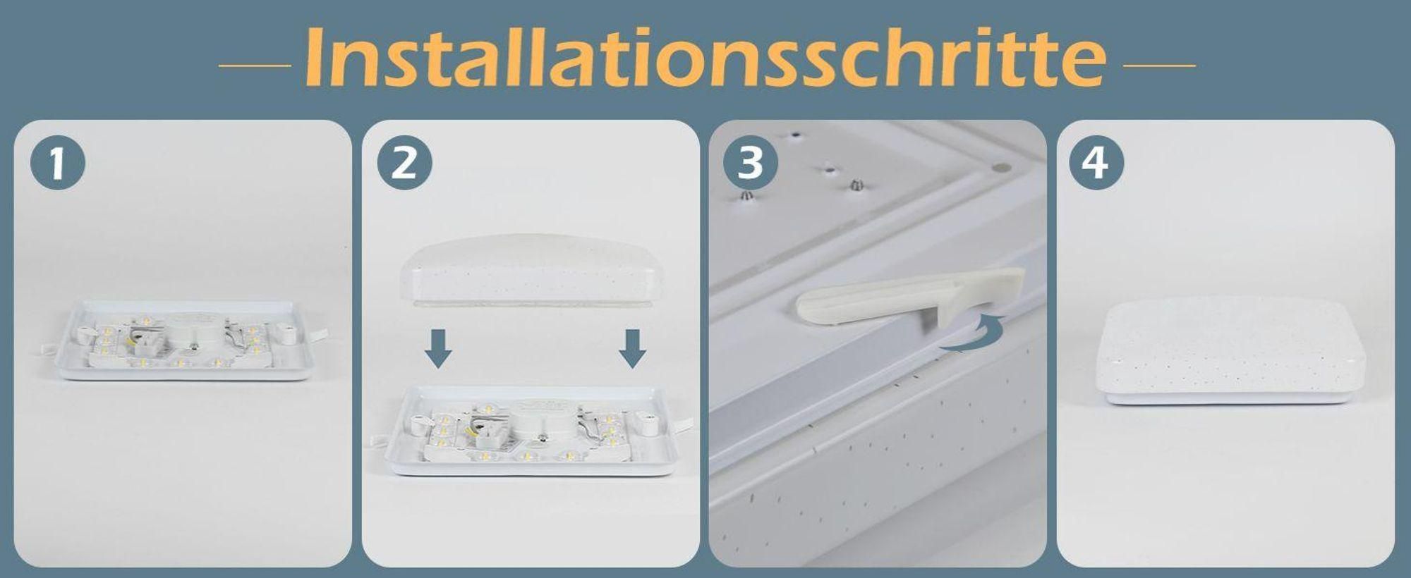 ZMH Plafoniera a led 3pcs cielo stellato moderna piccola angolare 15W 4000K 21cm bianco neutro per camera da letto scala cucina soggiorno ufficio corridoio