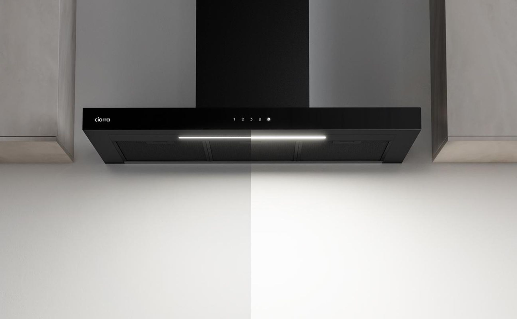CIARRA A+++ 650 m³/h cofano aspirante 90cm cofano a parete WIFI +APP & Touch Control Boost VMB9102