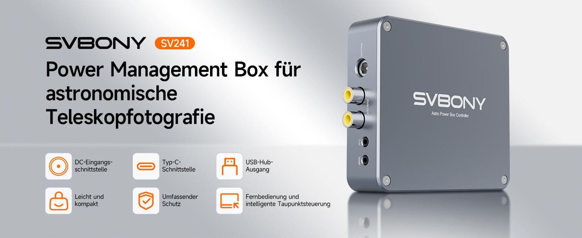 Svbony SV241 Pro Teleskop Power Management Box, Astronomisches Teleskop Zubehör, USB 3.0+DC Fotografie Astronomie Power Controller Adapter