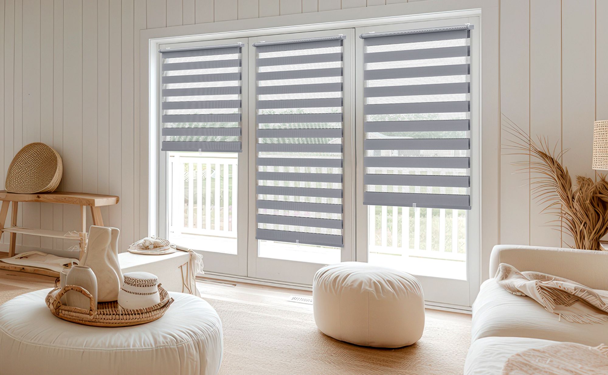 Doppelrollo schnurlos Duo Rollo Klemmfix Rollos für Fenster ohne Bohren & zum Bohren Faltrollo 80x210cm Dunkelgrau