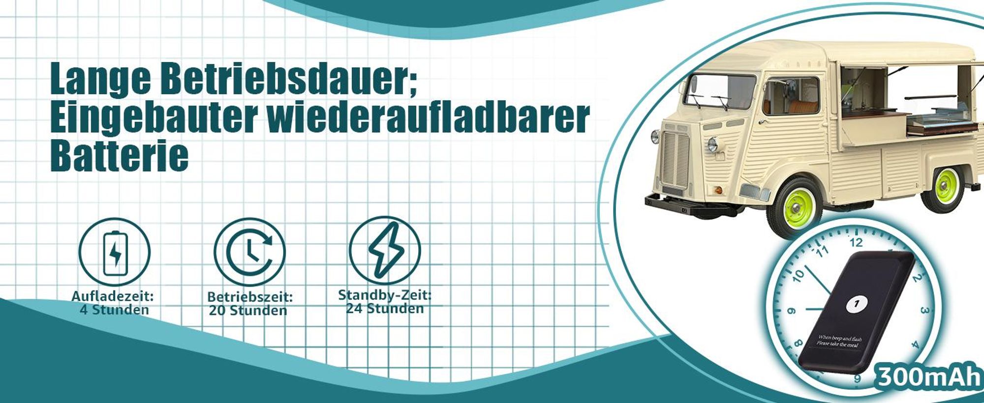 Retekess TD157 Restaurant Pager System, 16 Pagers, 500M Pager Rufsystem, 2 Rufmod, 24H, Pager Pieper für Food Court, Hotel, Café, Bar, 998 Kanäle