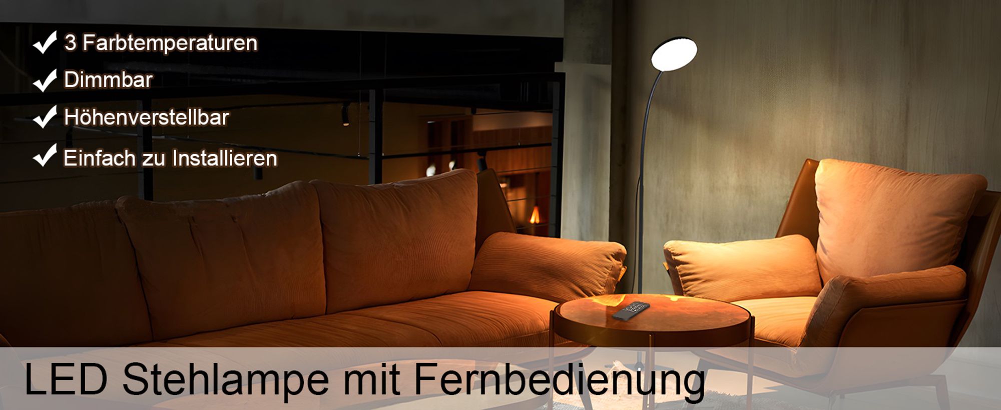 LED Stehlampe Dimmbar 3 Farbtemperaturen Stehleuchte Einstellbare Schwanenhals Leselampe mit Fernbedienung für Schlafzimmer Wohnzimmer Büro
