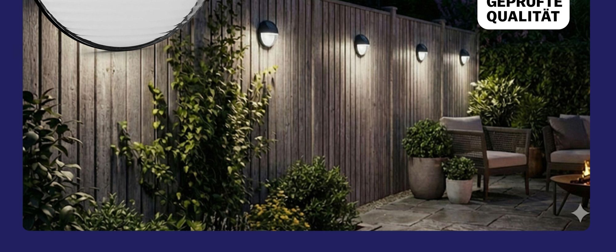 MONZANA 6x Solarleuchten für Außen Wasserdicht Garten LED
