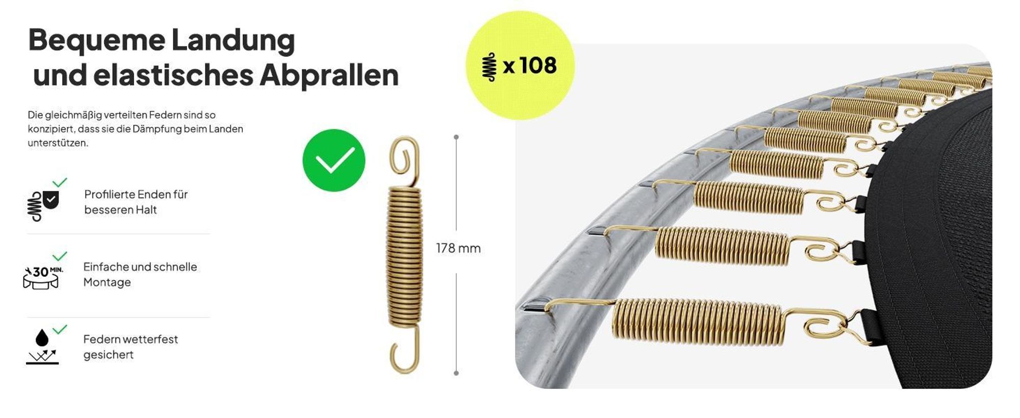 ZIPRO Trampolin Jump Pro Premium | 16FT Ø 496 cm | Gartentrampolin Kindertrampolin Komplett-Set inkl. Netz, Leiter & Randabdeckung, Outdoor, Grün