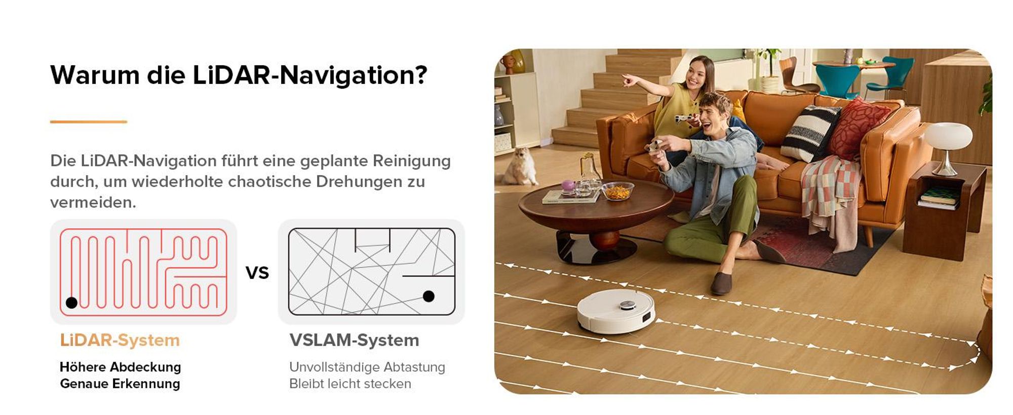 Roborock Q10 S5 Saugroboter mit Wischfunktion, 10.000 Pa Staubsauger Roboter, Dual Anti-Tangle System, Auto Lifting Mopping, Ideal für Tierhaare, Weiß