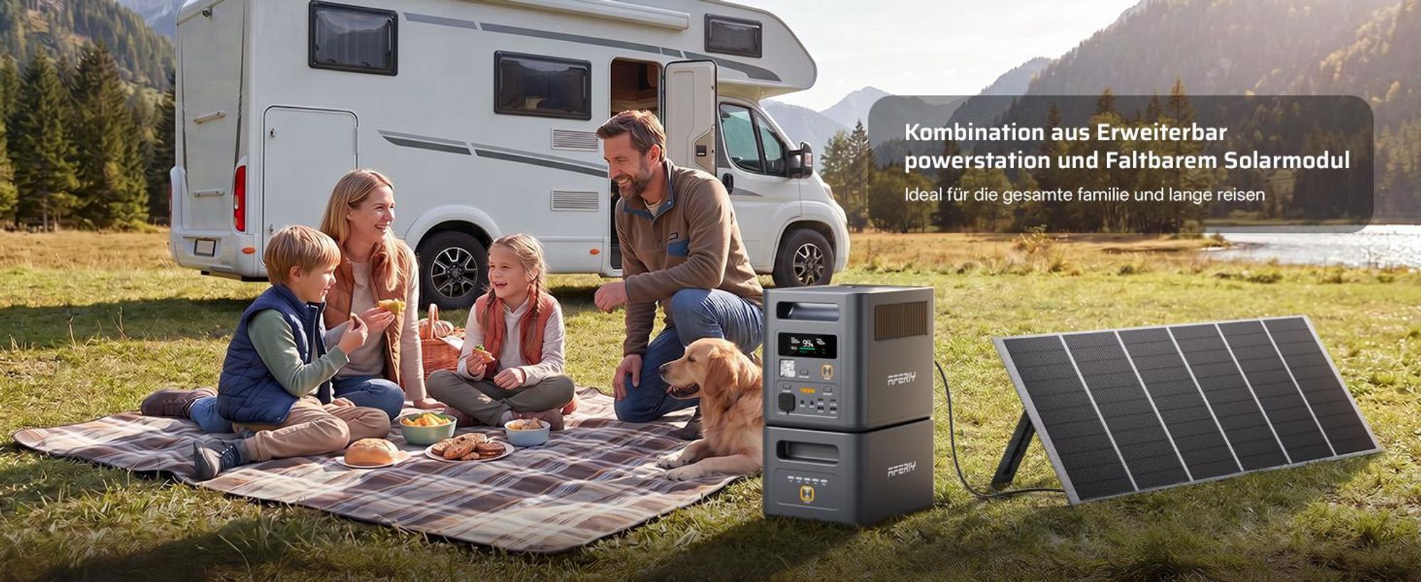 AFERIY P180 Pro Powerstation 1800W 1024Wh LiFePO4 Solargenerator, Erweiterbar bis 5120Wh, App-Steuerung, USV unter 10 ms
