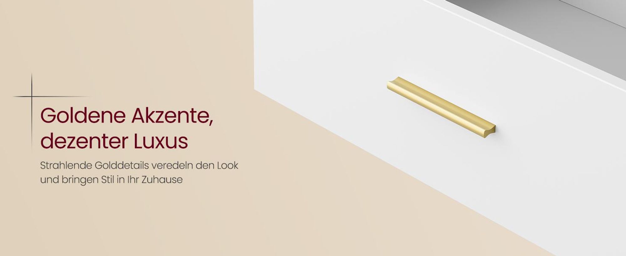 VASAGLE Kommode mit LED-Beleuchtung und Ladestation, 6 Schubladen, modern, Schlafzimmer Wohnzimmer, weiß