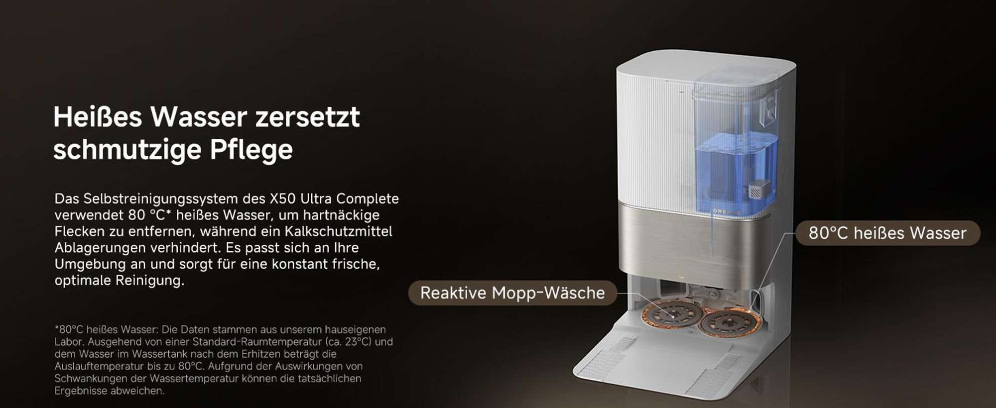 Dreame X50 Ultra Complete Staubsauger Roboter mit Wischfunktion,20KPa Saugkraft,6cm Hindernisfreiheit,Hebarem Wischmopp,360°-Navigation,KI-Vermeidung