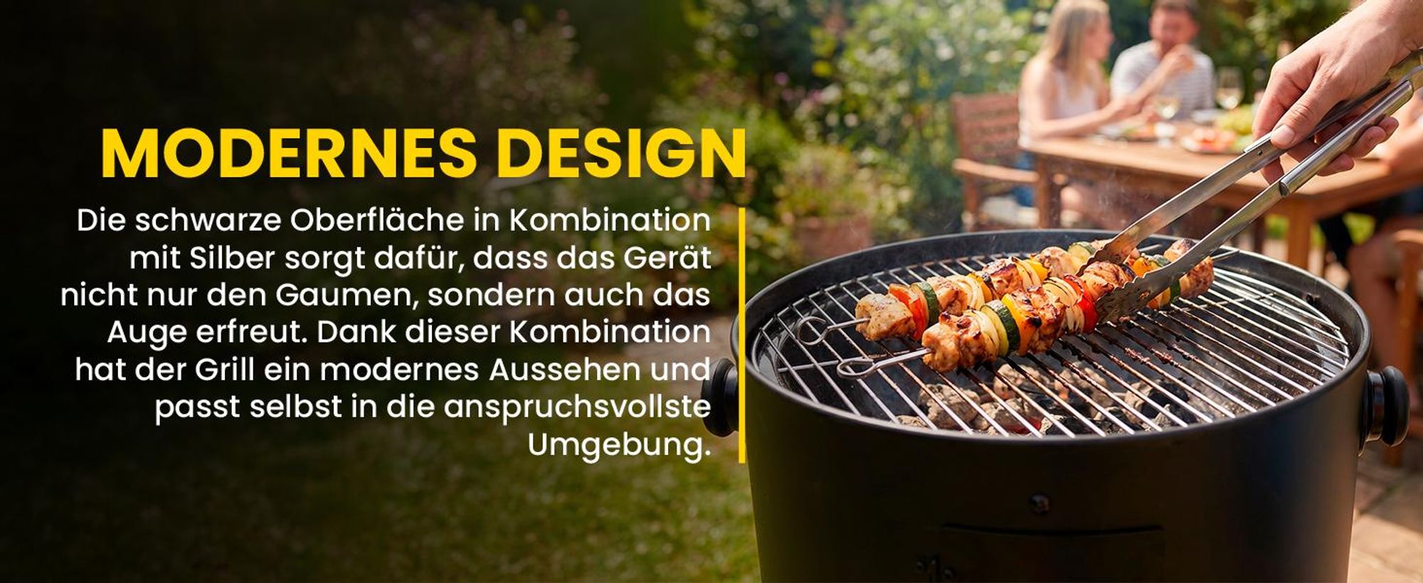 Schwarze Holzkohlegrill Smoker BBQ Räucherei