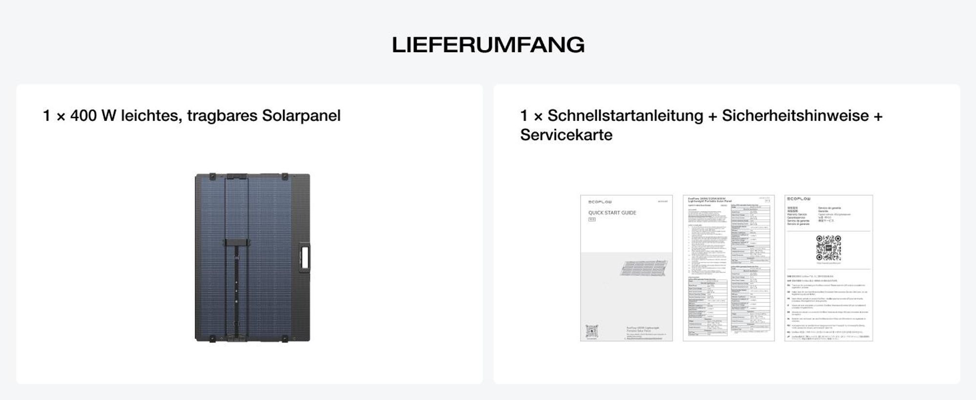 EF EcoFlow 400 W Leichtes Tragbares Solarpanel, 0% VAT, bifaziales Design, N-Typ Solarzelle, bis zu 25 % Wirkungsgrad