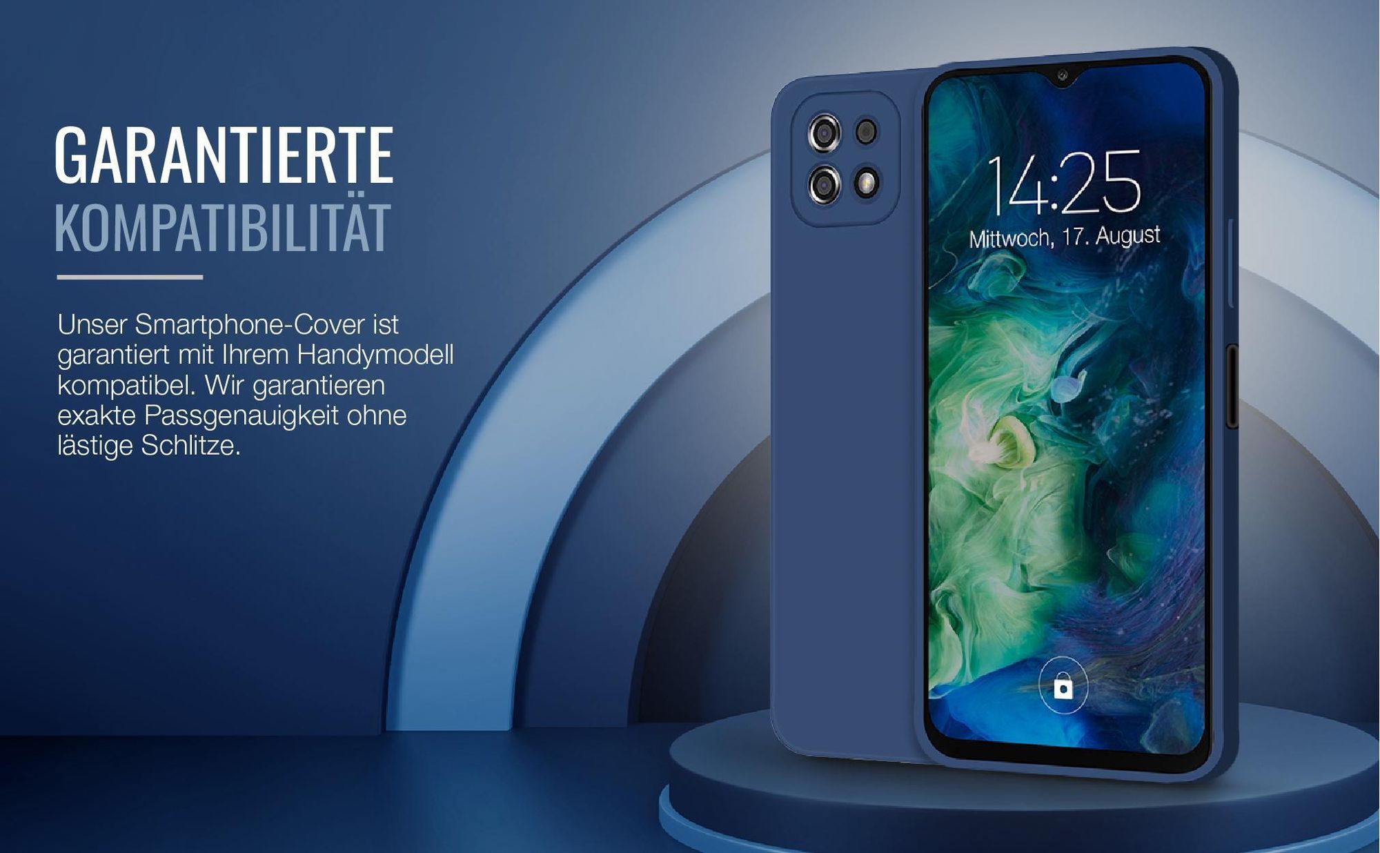 Exakt passgenaues Smartphone Backcover in Blau für Samsung Galaxy A22 5G
