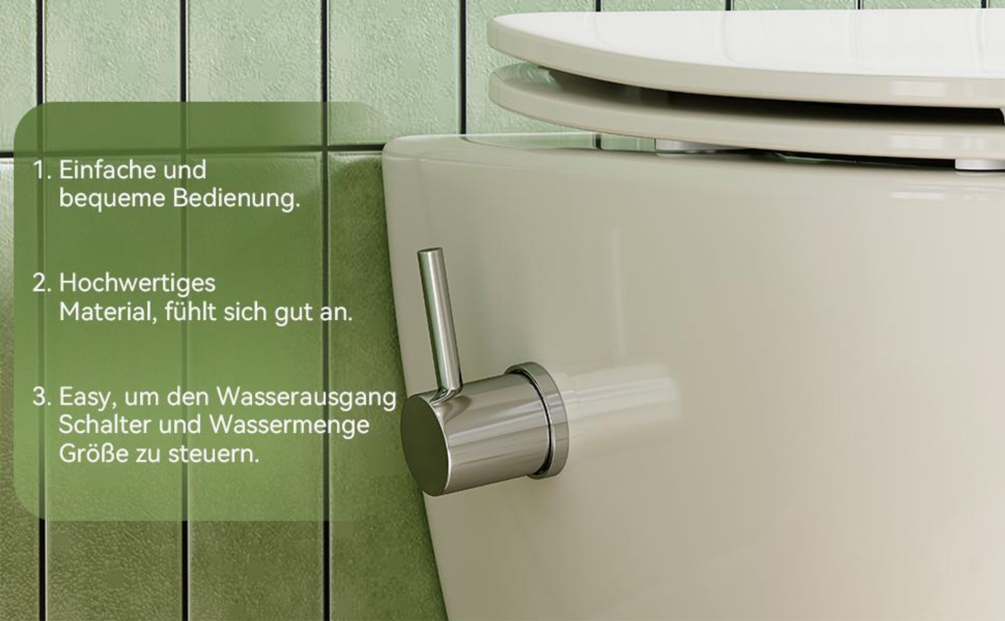 eine schlichte Hänge Toilette und modern Design