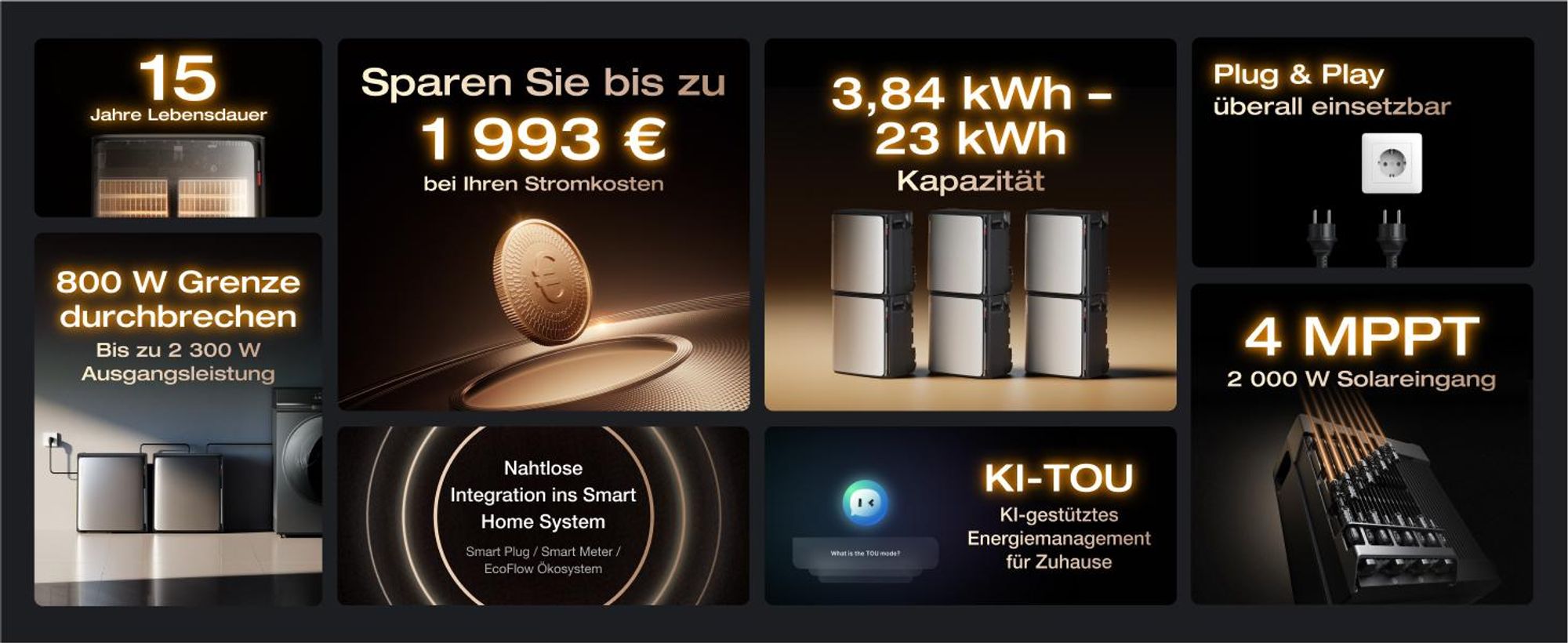 EcoFlow STREAM Ultra X 3,84 kWh 0% VAT Balkonkraftwerk mit Batteriespeicher, Plug & Play Solarsystem