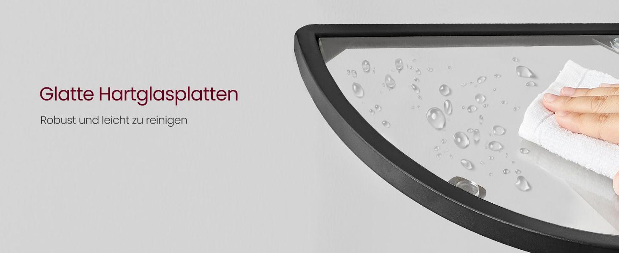 VASAGLE Eckregal, Standregal mit 5 Etagen, Metall, Hartglas
