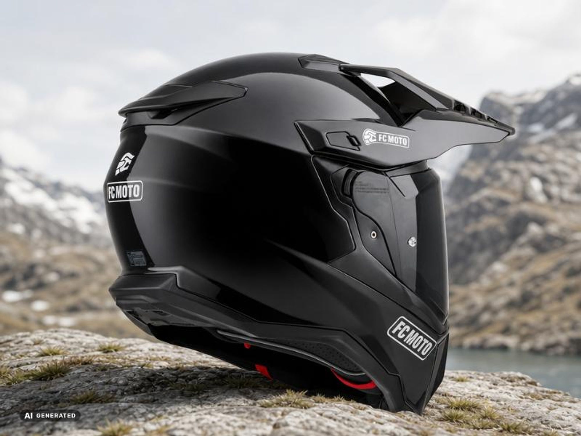 FC-Moto XP-22S Enduro Helm, schwarz, S (55/56)