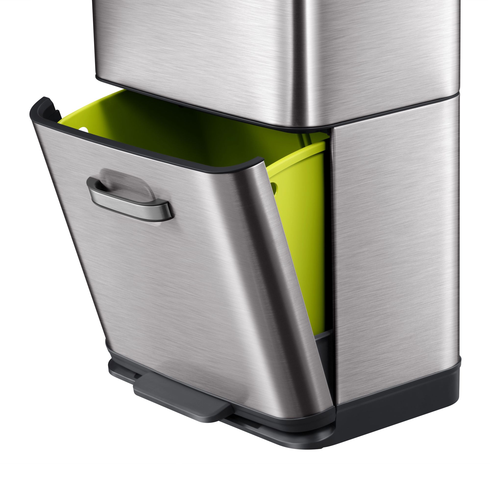 EKO - Himalaya Sensor Recycler Abfalleimer 35+25 Liter - Stainless steel Plastic - Grau, Matt Edelstahl