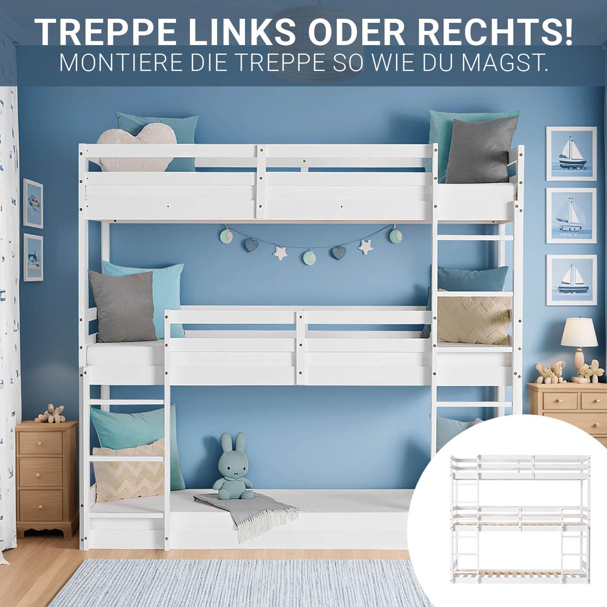 Das Kinderhochbett sorgt für Geborgenheit, sicheren Schlaf und ein fröhliches Erwachen.