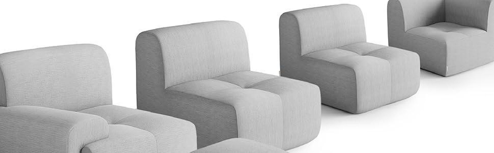 Canapé d'angle modulaire MILYSOFA SOFAMOUS, 4 places, avec méridienne, revêtement en tissu velours beige sable