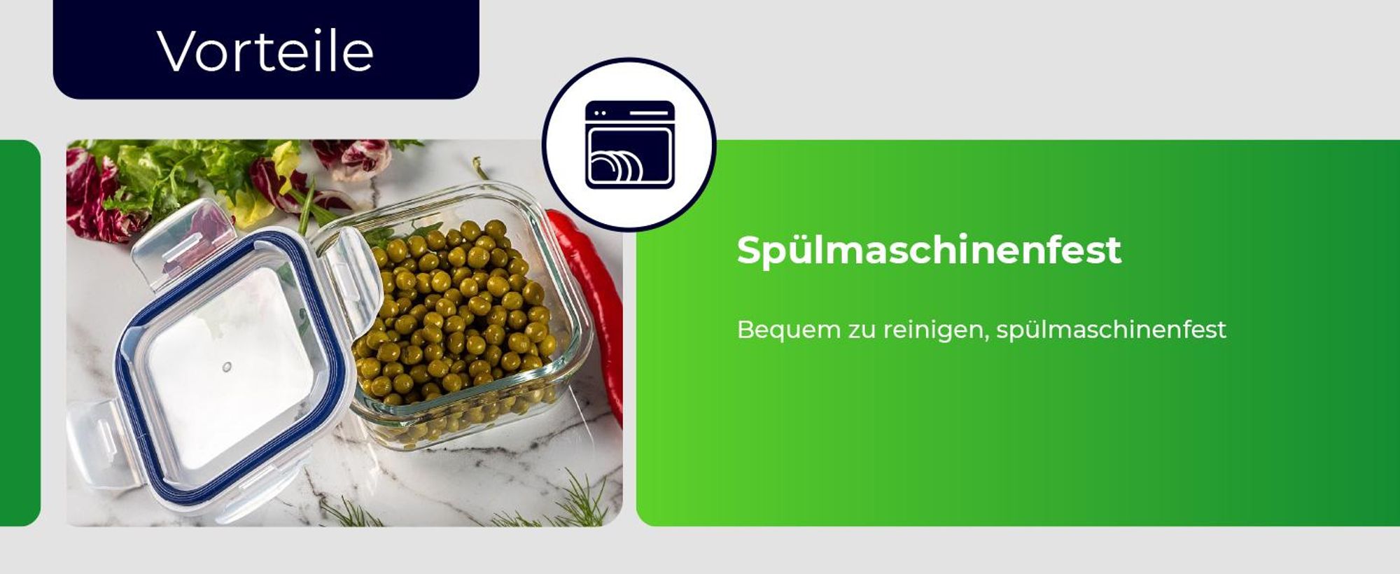 KADAX Vorratsdosen aus Glas, Spülmaschinenfeste Vorratsbehälter mit Deckel (Quadrat 320ml)
