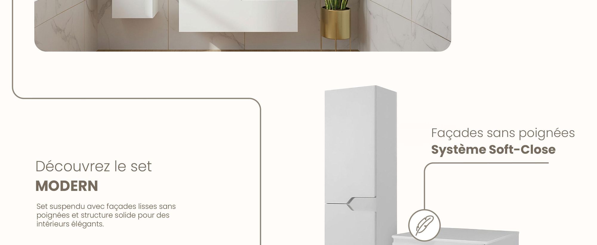 RODAN, meuble de salle de bain, armoire moderne, meuble sous vasque, meuble sous lavabo