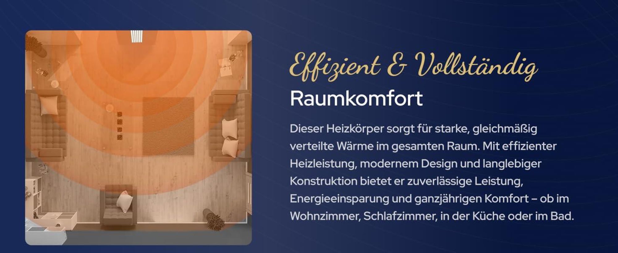 VILSTEIN Design Heizkörper Flach, Flachheizkörper, Paneelheizkörper, Wandheizkörper, Mittelanschluss & Seitenanschluss, Schwarz, Einlagig, 435W, Quadratisch, 60x60 cm