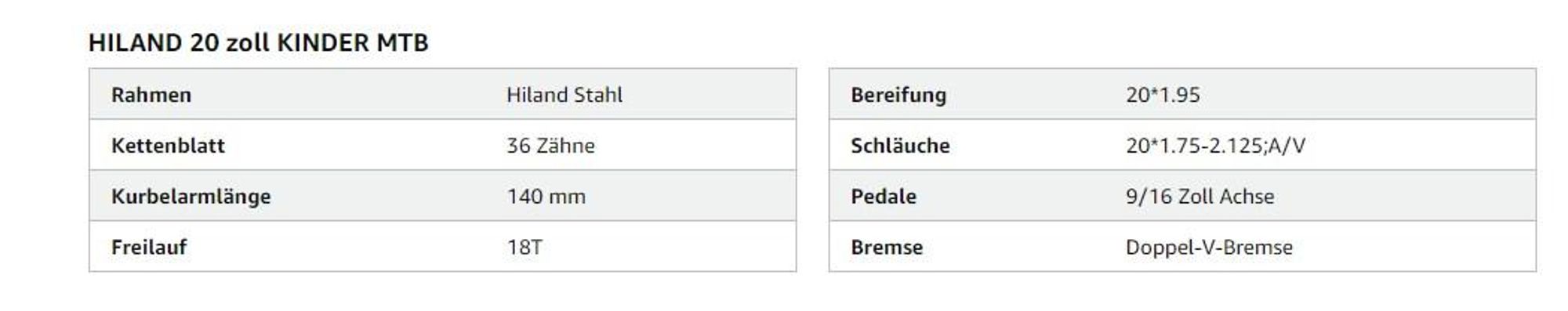 HILAND Jugendfahrrad 20 Zoll Mountainbike Kinderfahrräder für Jungen und Mädchen,Hochwertiger Rahmen, Doppel-V-Bremse,Kindergeschenk, Schwarz