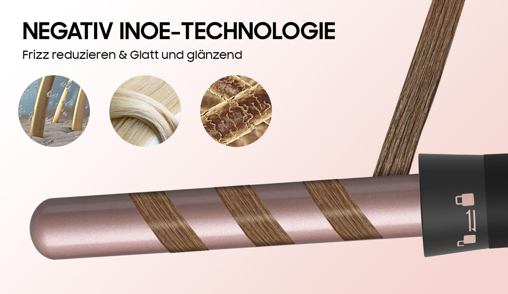 Lockenstab Set 5 in 1, Keramik Curling Wand mit 3 Wechsel-Fässern, einstellbare Temperatur, Lockenstäbe für große Locken & Wellen