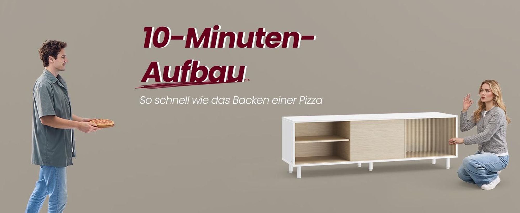 VASAGLE TV-Schrank, Fernsehtisch Wohnzimmer, geriffeltes Glas modern