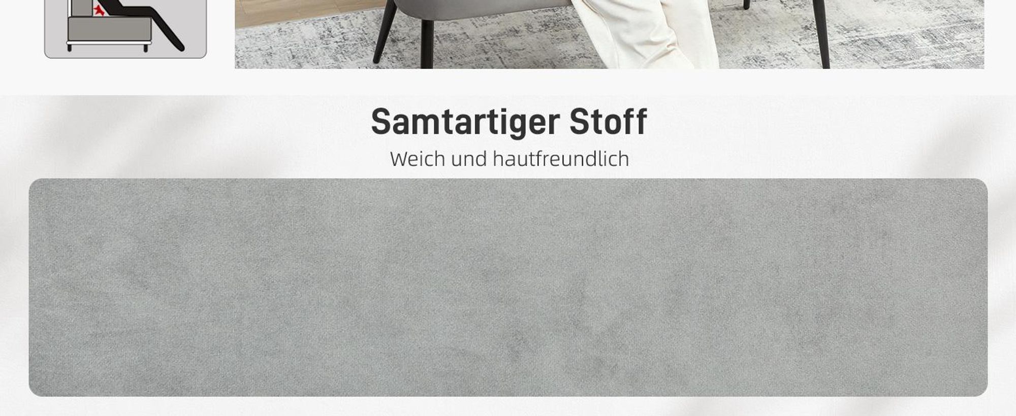 HOMCOM Sofa 2-Sitzer kleine Couch 127 cm mit Samtoptik, geschwungene Rückenlehne
