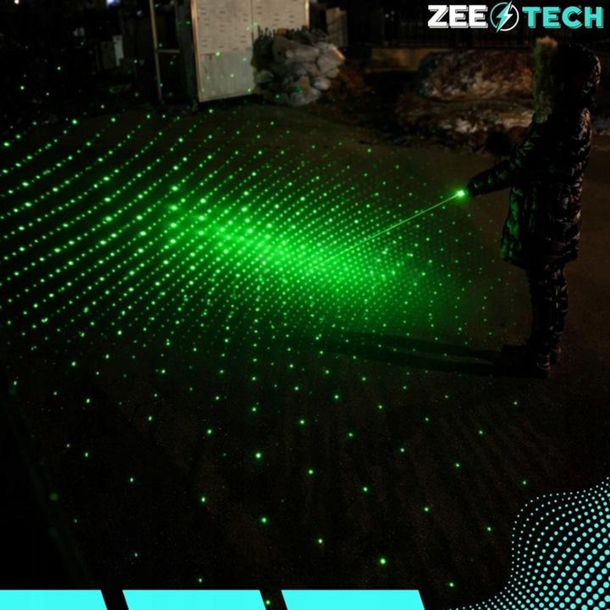 Grüner Laserpointer, starker Laser, 200 m Reichweite, USB-C Aufladung