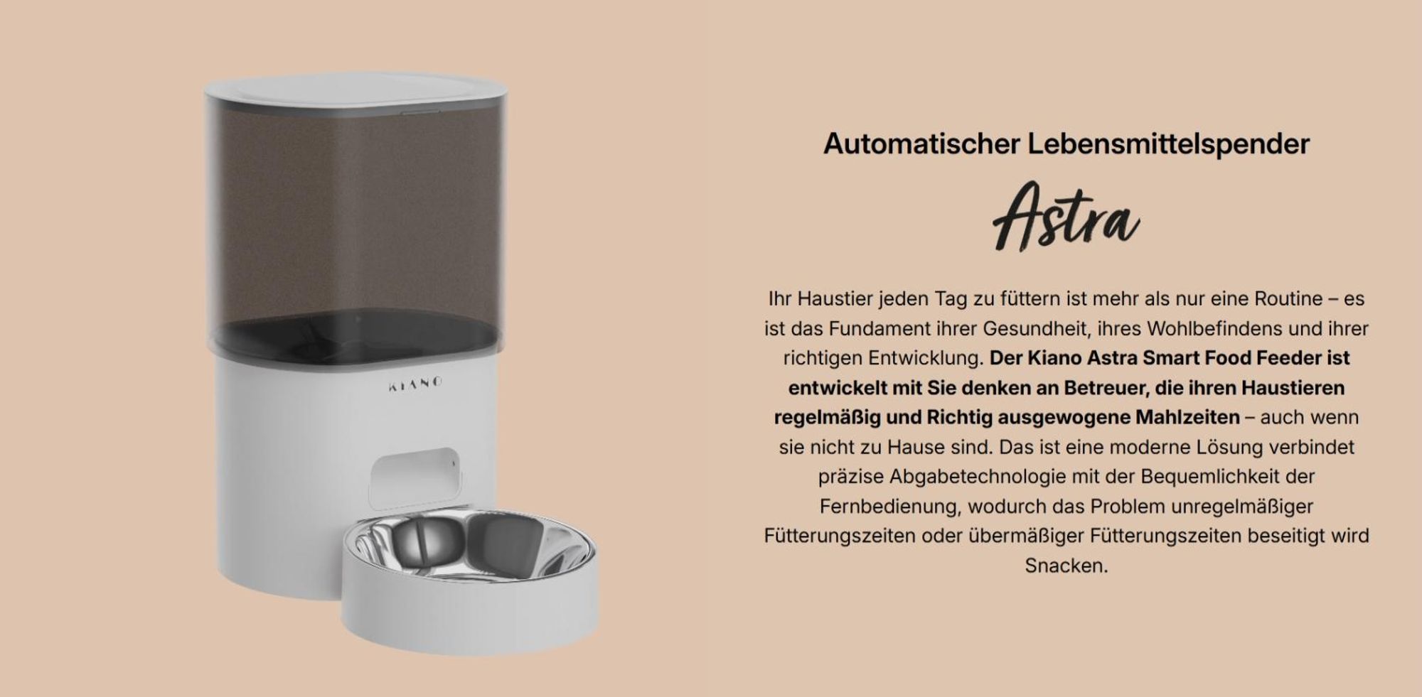 Futterautomat Katze Hund 3L Futterspender automatisch mit App WLAN Edelstahlnapf