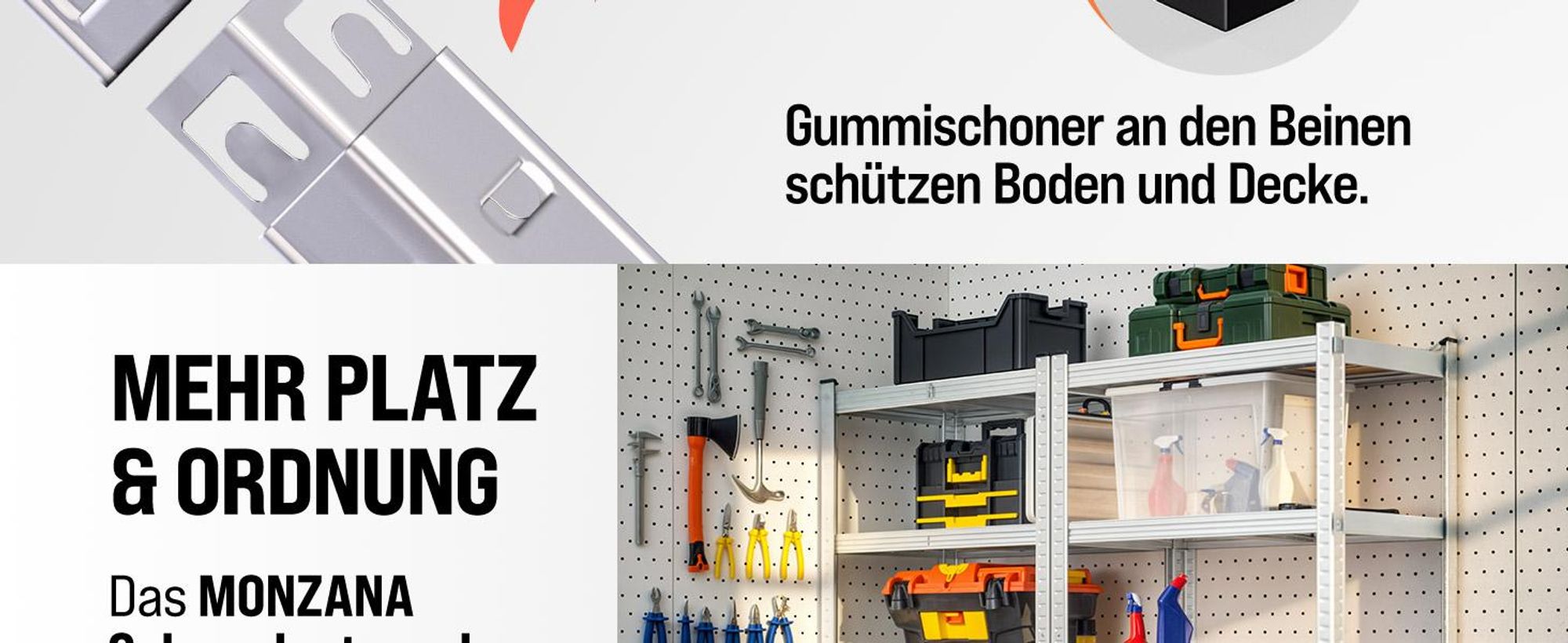 MONZANA 2er Set Schwerlastregal 180x90x40cm