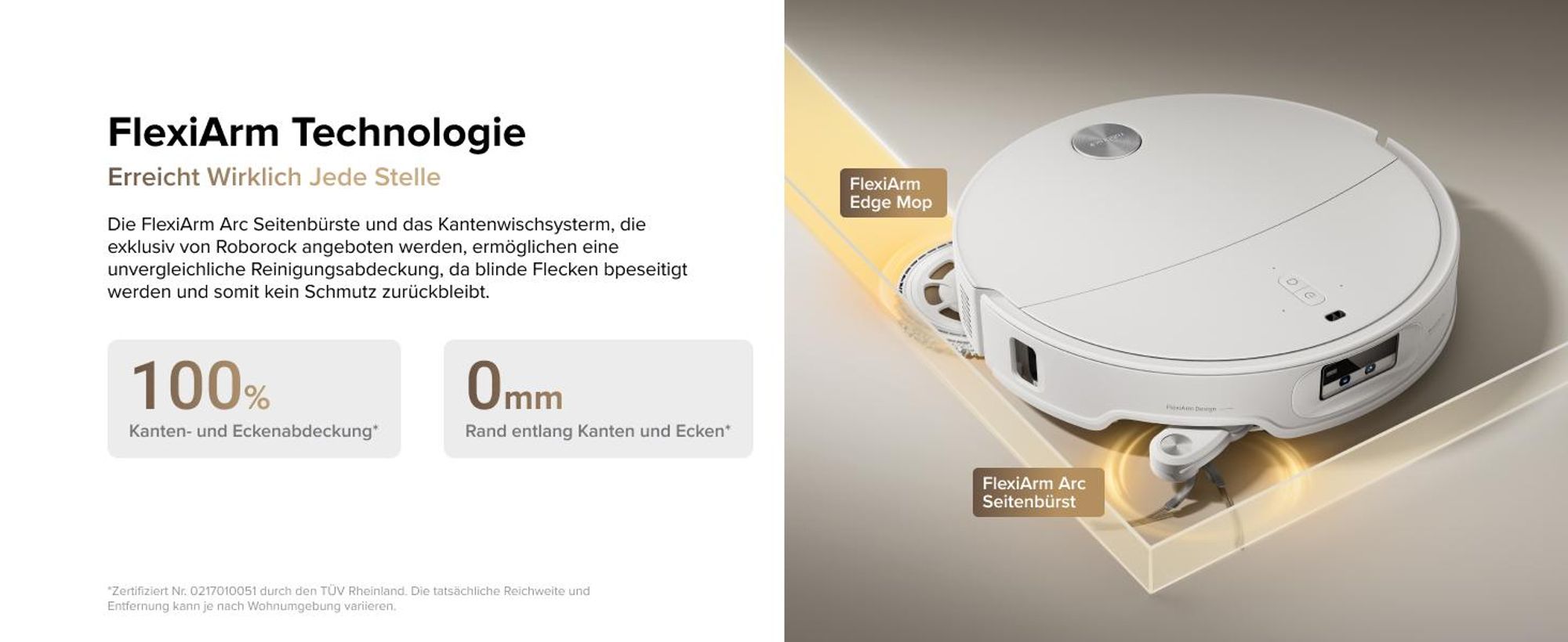 Roborock Qrevo CurvX Saugroboter mit Wischfunktion, 22.000Pa Saugkraft, 7,98 Ultra Slim, Dual Anti-Tangle-System, Reactive Al-Hinderniserkennung(Weiß)