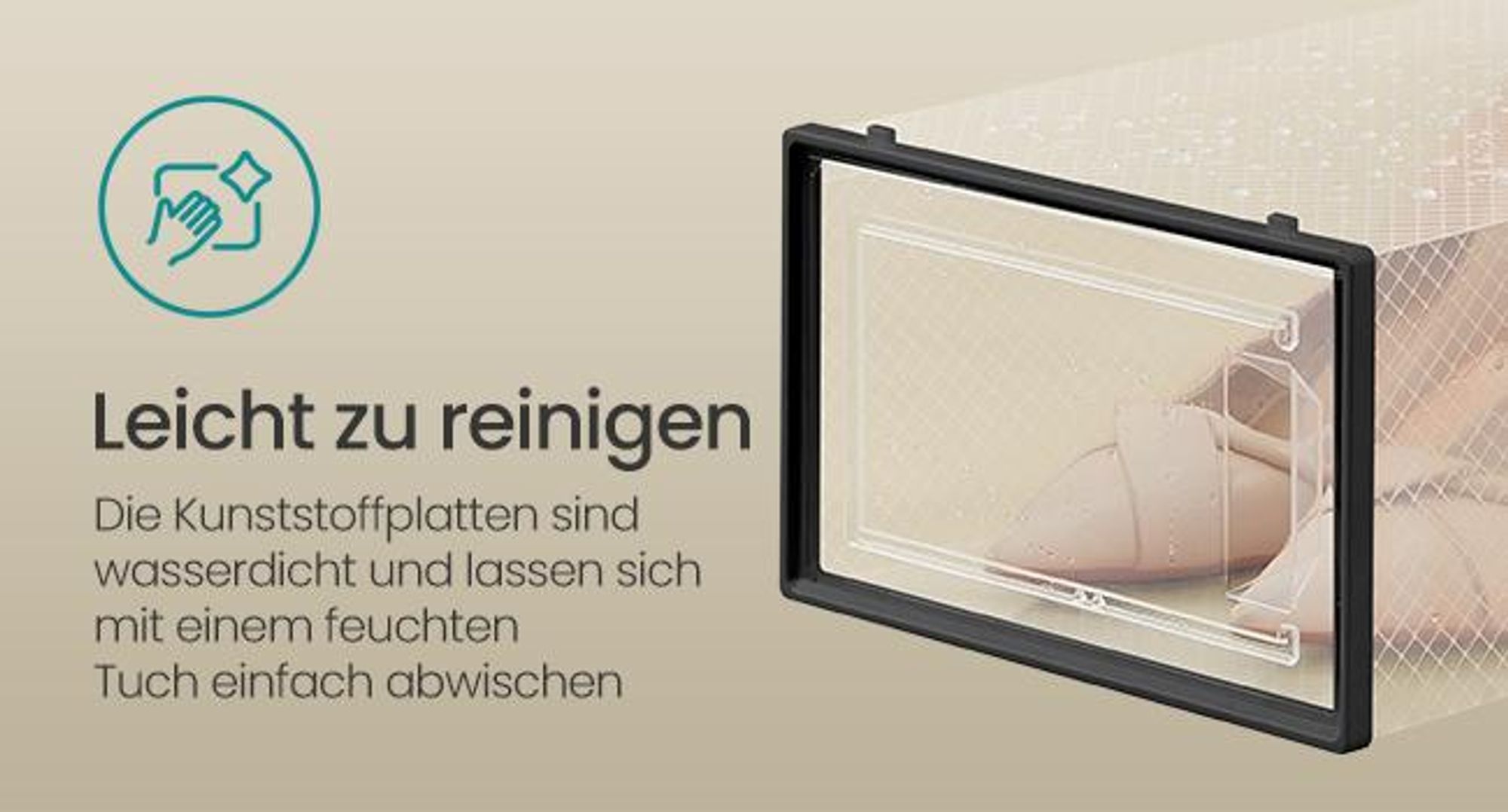 SONGMICS 18er Set Schuhboxen Aufbewahrungsboxen Größe 44 Schuh-Organizer schwarz