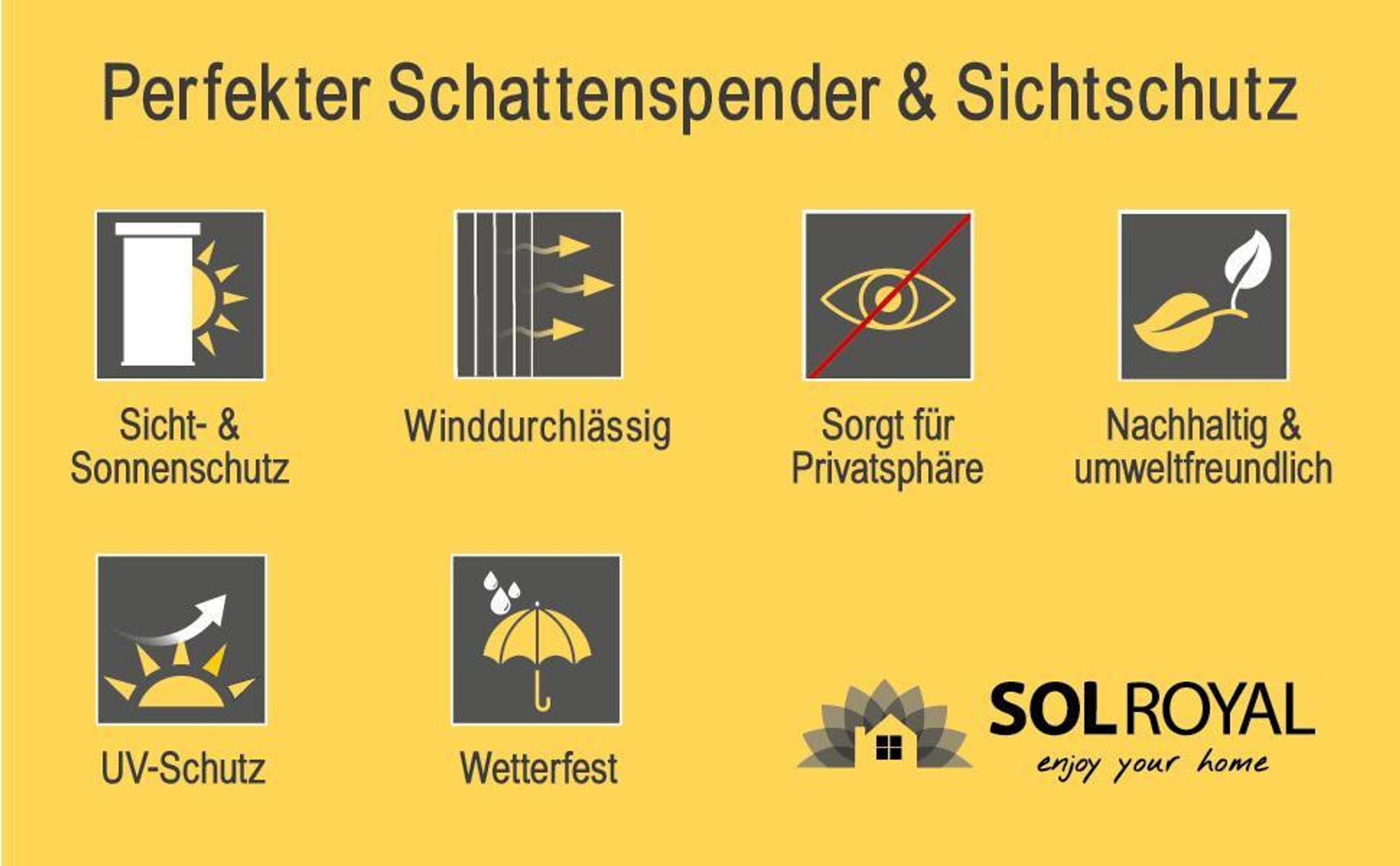 Sol Royal Bambus Sichtschutz SolVision B89, 100x300cm