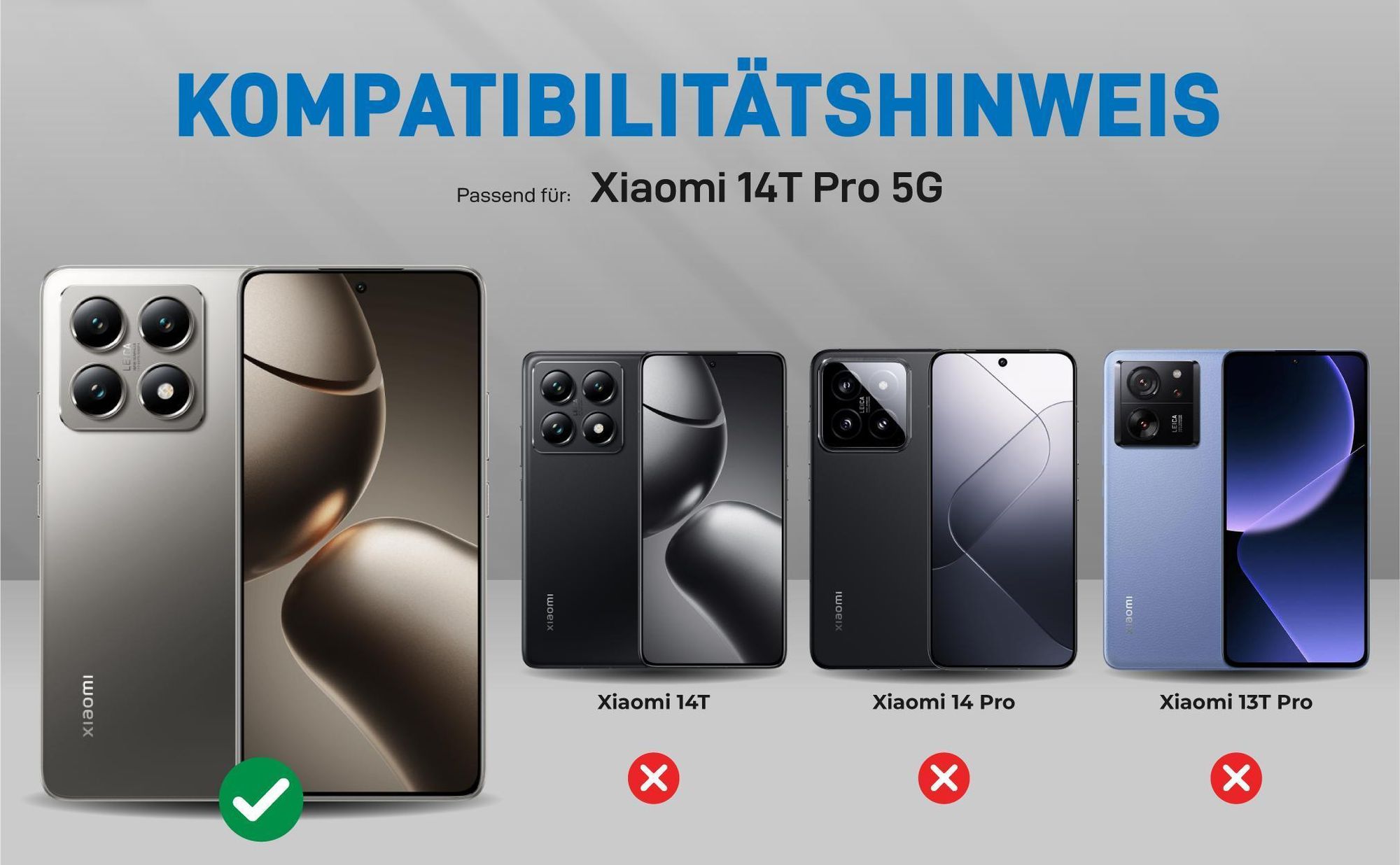 Kompatibilitätshinweise Hülle für Xiaomi 14T Pro