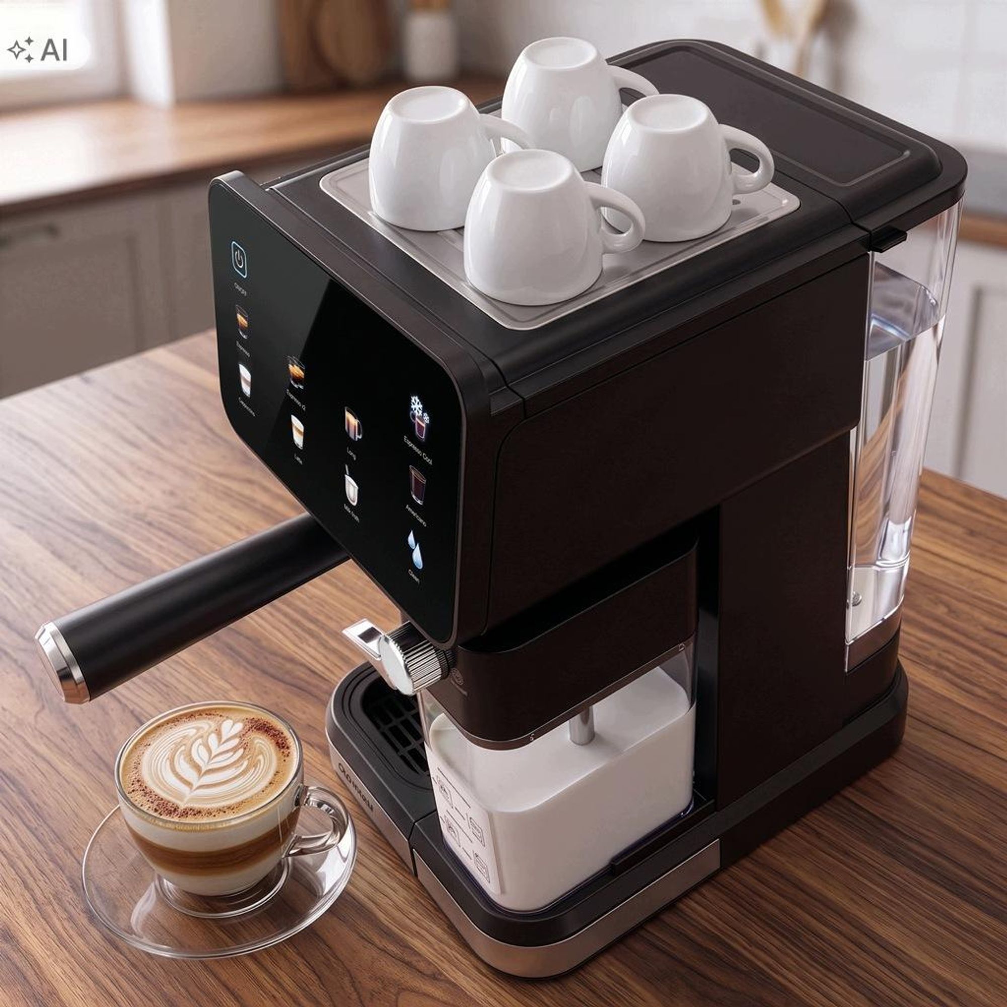 Siebträgermaschine 20 Bar 1350W 1,5L Milchsystem Cold Coffee | BERGMANN AB002