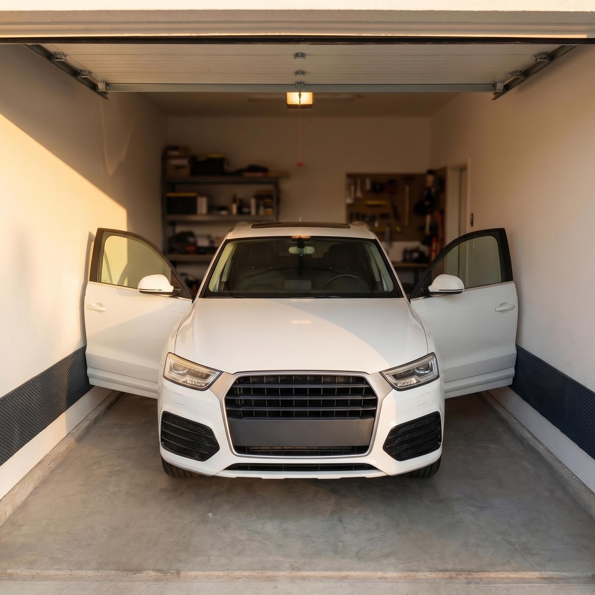 Schutzstoßdämpfer für die Wand Garagenmatte für den Parkplatz, 200x20x0.4 cm