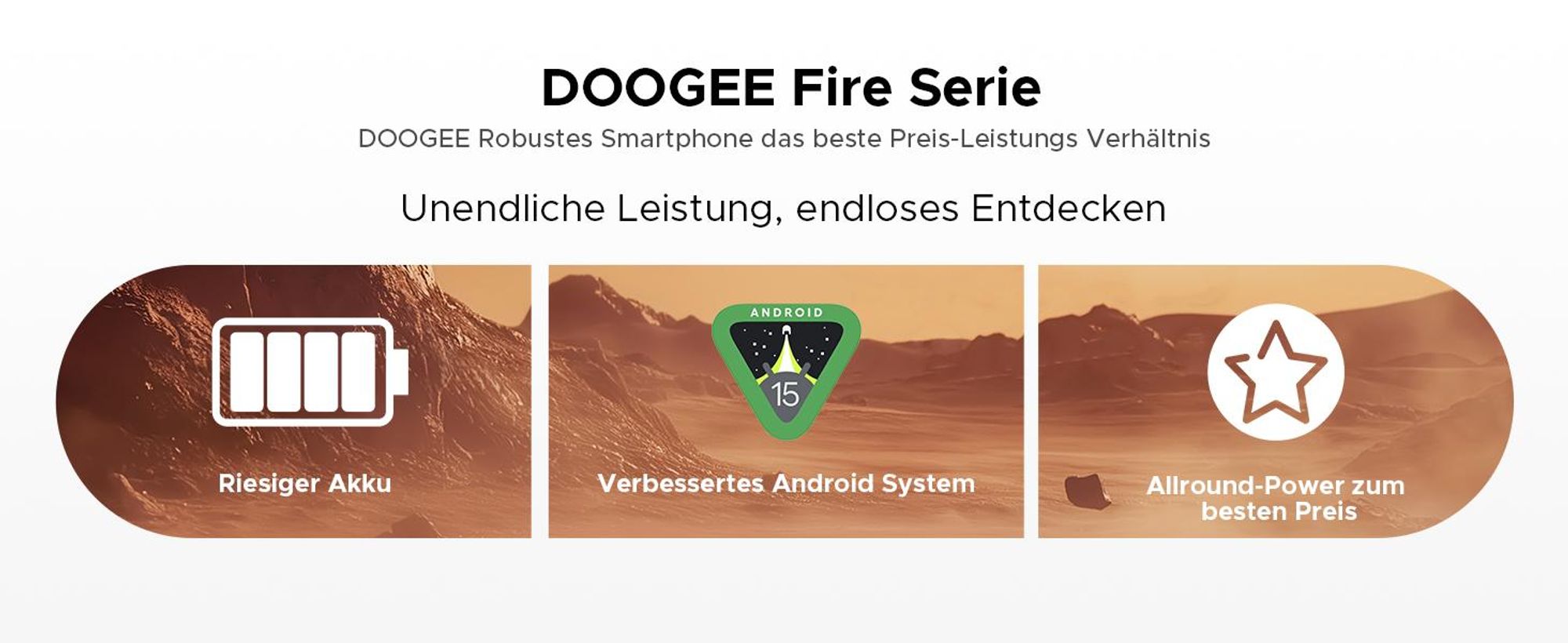 DOOGEE Fire 3 Max Outdoor Smartphone Handy, 4G, IP68/IP69K, 5,5" HD+, 48MP, 8350mAh, 18W, 32+256GB, NFC, Fingerabdruck, ohne Vertrag