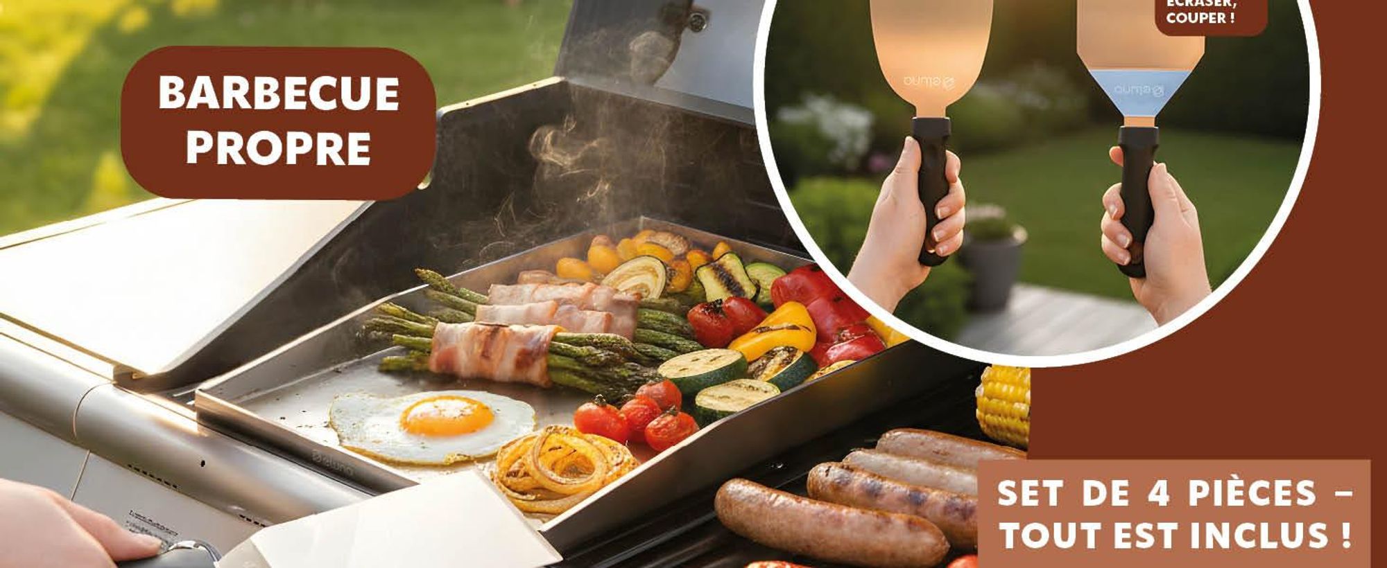 Set de plancha pour barbecue