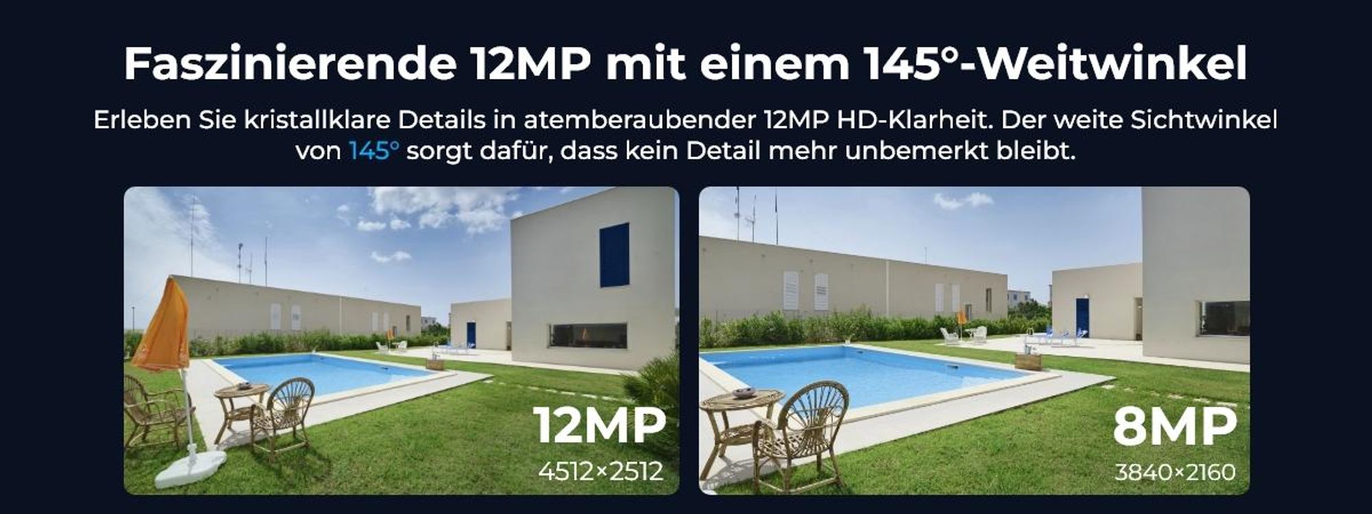 Reolink RLC-1240A, 6K 12MP IK10 Vandalenschutz PoE Überwachungskamera, 145° Sichtfeld, Farbnachtsicht, Smarte Erkennung, 2-Wege-Audio, IP67, Sirene