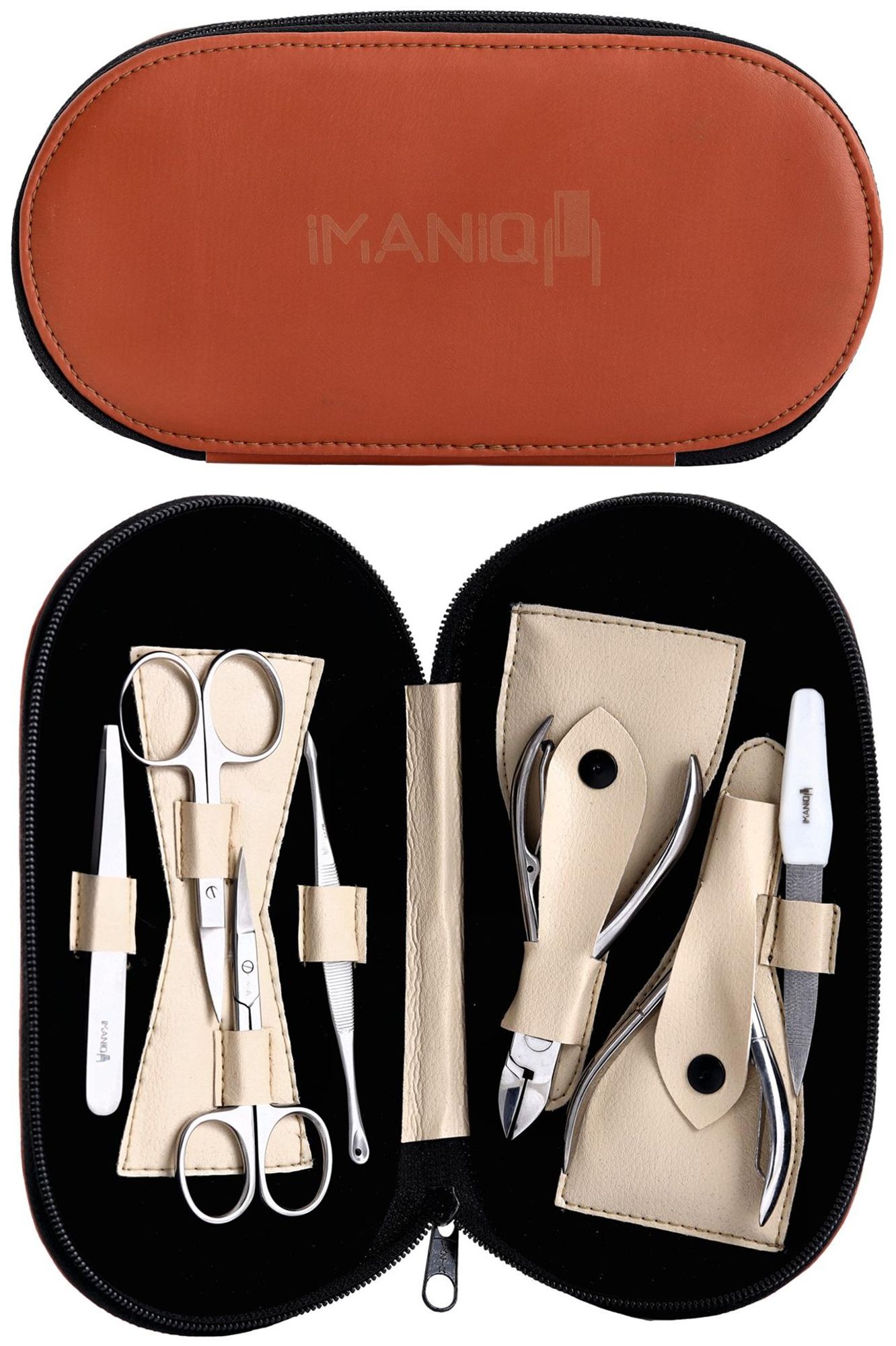 Set cosmetico per manicure pedicure pinzette taglierina forbici per unghie pinzetta per il centro