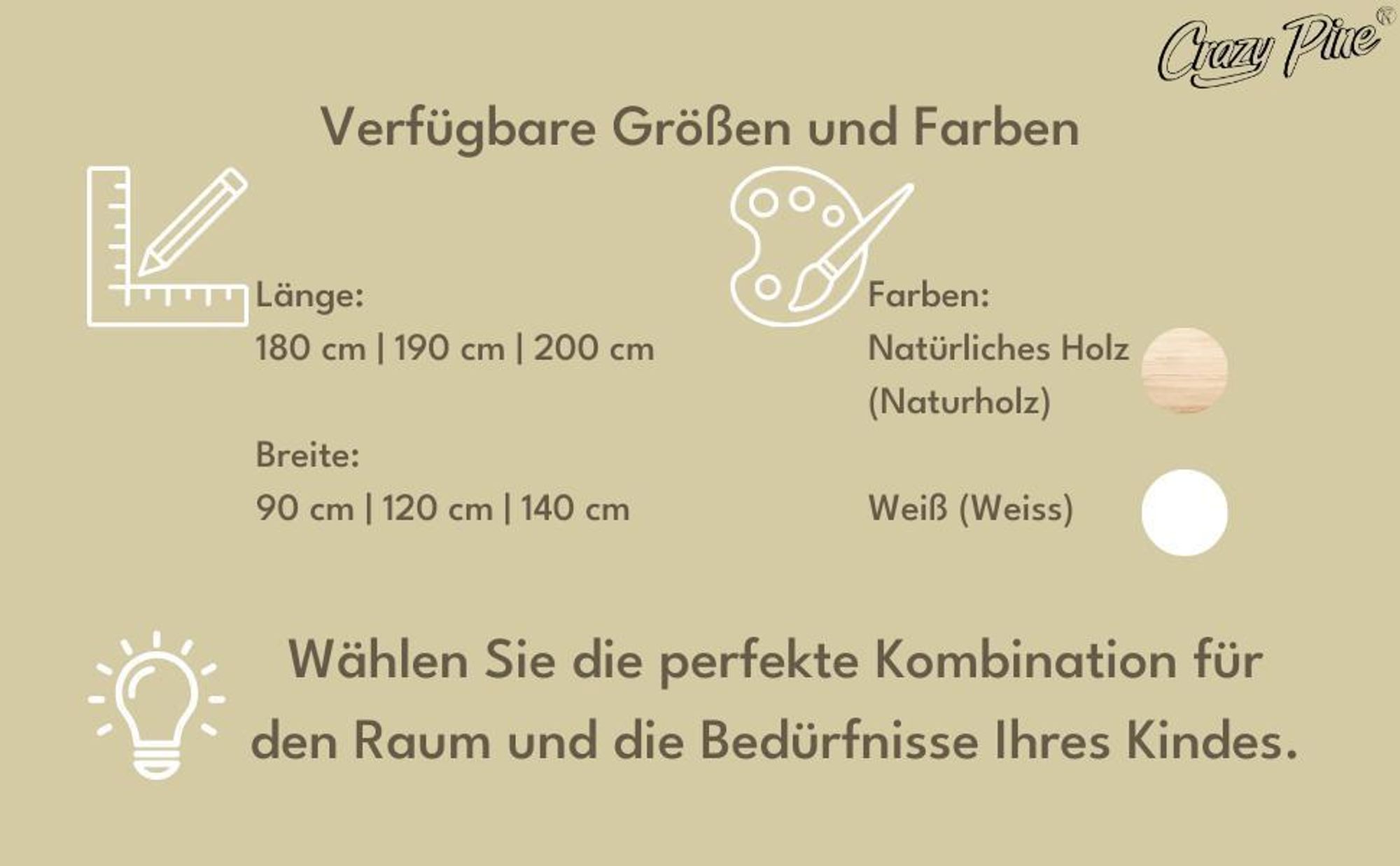 Crazy Pine Kinderbett 120x180 cm – Weiß - Montessori Bodenbett mit Hohem Rausfallschutz 73cm und Öffnbarer Barriere  - Crazy John